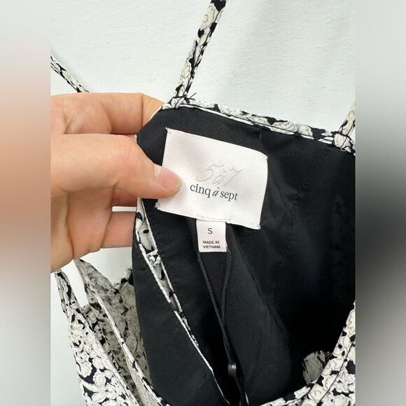 Cinq a Sept 5 a 7 100% Silk Yelena Floral Tiered Asymmetric Boho Cami Top Size S - Picture 8 of 13